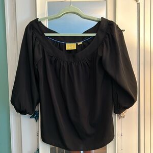 Maeve off shoulder satiny polyester? Top XS